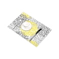 thumbnail image 3 of MKHERT Dahlia Pinnata Flower Yellow and Gradient Gray Placemats Table Mats for Dining Room Kitchen Table Decoration 12x18 inch,Set of 4, 3 of 4