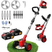 Electric Lawn Mower 20V With 2*1.5Ah Batteries And Blades , Cordless Grass Edger