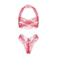 thumbnail image 1 of Gibobby Traje de Uniforme Conjuntos de ropa interior Poliéster Sin hilos Dormitorio Dama (Rojo, XXXXL), 1 of 5