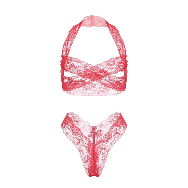 Gibobby Traje de Uniforme Conjuntos de ropa interior Poliéster Sin hilos Dormitorio Dama (Rojo, XXXXL)