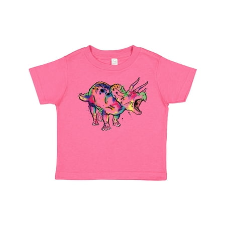 

Inktastic Roaring Triceratops Rainbow Graffiti Gift Toddler Boy or Toddler Girl T-Shirt