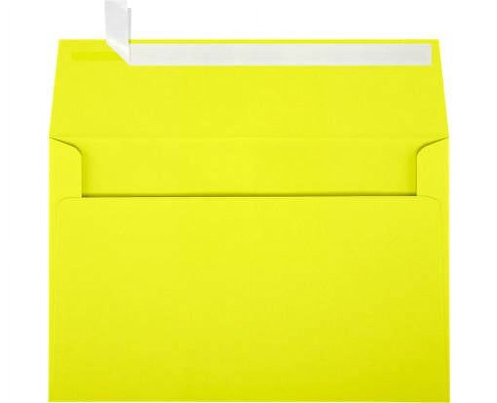 LUXPaper A9 Invitation Envelope, (5 3/4 x 8 3/4), Citrus Yellow, 50/Pack