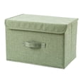 thumbnail image 1 of Cateissary Caja de almacenamiento, contenedores de tienda de Color sólido, gran capacidad, mango duradero, cajas para el hogar, zapatos, Almacenamiento y organización del hogar Verde, 1 of 6