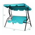 thumbnail image 4 of 3-Seat Outdoor Patio Swing Canopy, Cushioned Steel Frame, Waterproof UV Protection - Backyard Porch Garden Furniture, 4 of 9