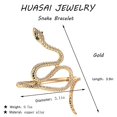 thumbnail image 4 of Women's Rhinestone Snake Bracelet - Serpent Hand Wrap Around, 4 of 4