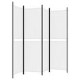 thumbnail image 2 of vidaXL 4-Panel Room Divider White 200x180 cm Fabric, 2 of 5