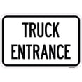 thumbnail image 1 of 12 x 18 in. Aluminum Sign - Driveway Sign Truck Entrance, 1 of 1