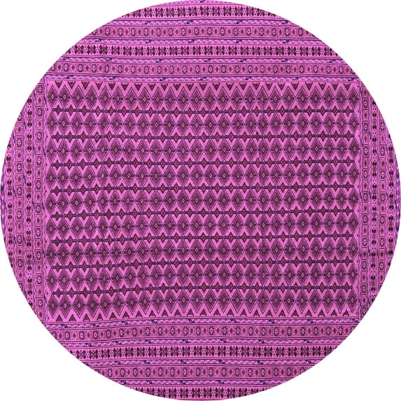 Ahgly Company Indoor Round Southwestern Purple Country Area Rugs, 3' Round