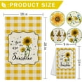 Freaki 4 Pcs Bee Gnome Dish Towels, Sunflower Kitchen Decor, Autumn