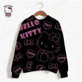 thumbnail image 5 of Sudadera con capucha de otoño HELLO KITTY, sudadera fina y elegante para mujer, jerséis Harajuku, moda coreana, estampado de leopardo, ropa de calle de manga larga, 5 of 5