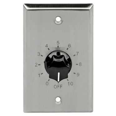 Pure Resonance Audio VC100S 100W Plate Mounted 70V Commercial Volume Control - Stainless Steel