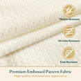 thumbnail image 3 of ComfiTime Fabric Shower Curtain with Hooks – 230 GSM Heavy-Duty Weighted-Hem Hotel Luxury Cloth Bathroom Curtain, Water-Repellent, Mold/Mildew-Resistant, Machine-Washable, 36 x 72, Embossed, Cream, 3 of 12