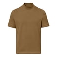 thumbnail image 4 of Mens Mock Neck T Shirts Short Sleeve Mock Turtleneck Undershirt Loose Fit Summer Casual Basic Tees Beige, 4 of 7