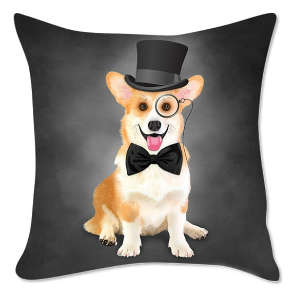 Cultured Corgi 18" X 18" Pillow Cover