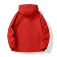 thumbnail image 4 of WTOBBY Ladies' Loose Comfortable Windproof Waterproof Fashion Outdoor Jacket, Designed for Hiking, Travel, and Breathable Comfort,Vermilion M, 4 of 6