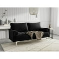 thumbnail image 2 of Enor Furniture Gresham 70" Upholstered Modern Velvet Sofa in Black, 2 of 5
