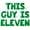 Green, variant on Letter Balloons - THIS GUY IS ELEVEN 16" Inch Alphabet Letters Foil Mylar Balloon 11th Birthday Party Banner (Blue)