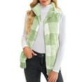 thumbnail image 2 of Innerwin Waistcoat Zip Up Ladies Fleece Vest Work Sleeveless Lightweight Sherpa Jacket Fluorescent Green L, 2 of 6