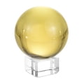 thumbnail image 1 of Unique Bargains 50mm/2' K9 Crystal Ball Decorative Ball with Gift Box and Crystal Stand Yellow 1 Set, 1 of 5