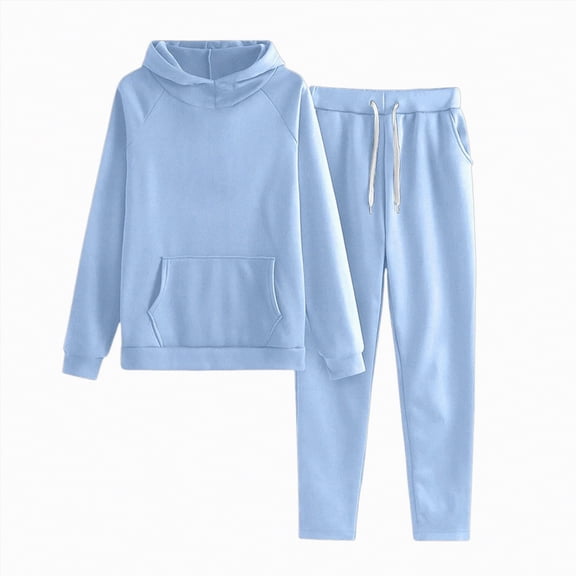 KPOPLK Kids Boys Clothes Color Blocking Hoodie Sweatshirts and Pant 2Pcs Fall Outfits Set(11-12 Years,a15-Light Blue)