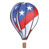 Hot Air Balloon Hanging Garden Spinner 22" - Vibrant Patriotic Design, Weather-Resistant Outdoor Decor, Durable & Lightweight for Patios, Yards, and Gardens - Eye-Catching Wind Spinner
