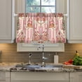 thumbnail image 2 of Yayeee Kitchen Curtains Tier Pair Light Filtering 27"x36" Rod Pocket Short Cafe Window Panel, Beige Gingerbread Houses, 2 of 7