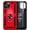 Red, variant on Nagebee Phone Case Compatible for iPhone 12 Mini (5.4 inch) with Tempered Glass Screen Protector, Military Armor [Magnetic Ring Holder & Kickstand] Shockproof Protective Cover (Green)