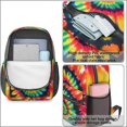thumbnail image 4 of Green and Yellow Tie Dye Pattern 17" School Backpacks for Teens,Waterproof Oxford Fabric,S-Shape Padded Straps for School,Travel,Hiking,Camping, 4 of 6