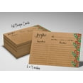 thumbnail image 6 of Inkdotpot 4x6 Inch Recipe Cards (Set of 50) , Thick Double Sided Premium Card Stock- Modern Style Kraft Recipe Notecards for Weddings- Bridal- Baby Shower - Floral & Leaves Theme, 6 of 6