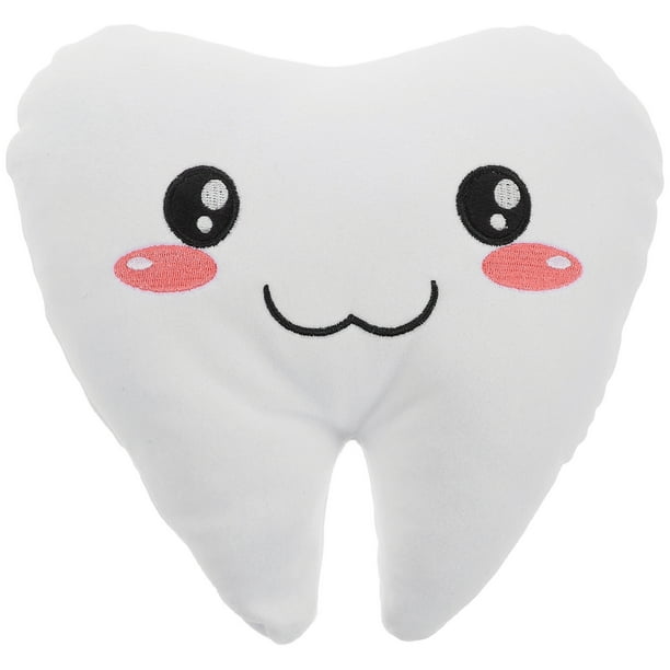 Almohada dental para niños Linda almohada dental de felpa para colección de dientes Juguete de peluche suave para la hora de dormir Almohada dental ideal para niños y niñas