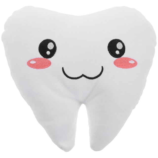 Almohada dental para niños Linda almohada dental de felpa para colección de dientes Juguete de peluche suave para la hora de dormir Almohada dental ideal para niños y niñas