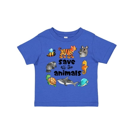 

Inktastic Save All the Animals- Cute Gift Toddler Boy or Toddler Girl T-Shirt