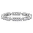 thumbnail image 3 of 0.30 Carat (ctw) 18K White Gold Round White Diamond Ladies Vintage Style Anniversary Wedding Eternity Stackable Band 1/3, 3 of 4