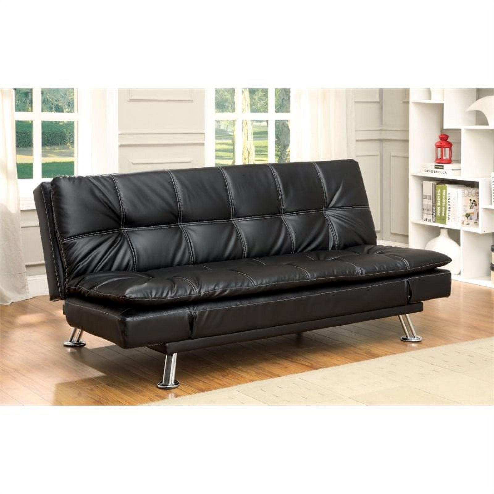 Serta Meredith Eurolounger Convertible Sofa Brown BJ s