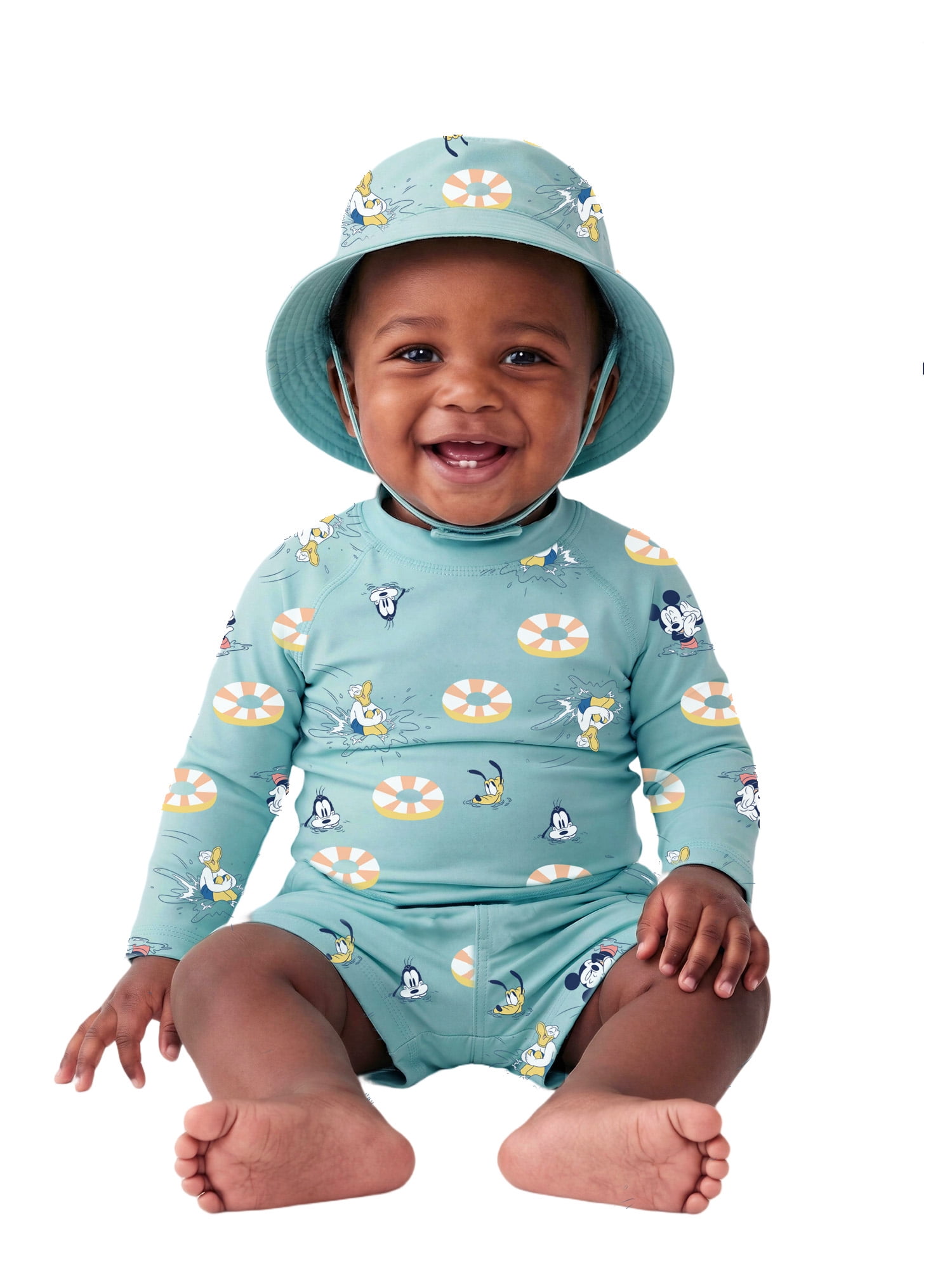 Character Baby Boy Rash Guard Swim Set with Hat, Sizes 0/3M- 12M