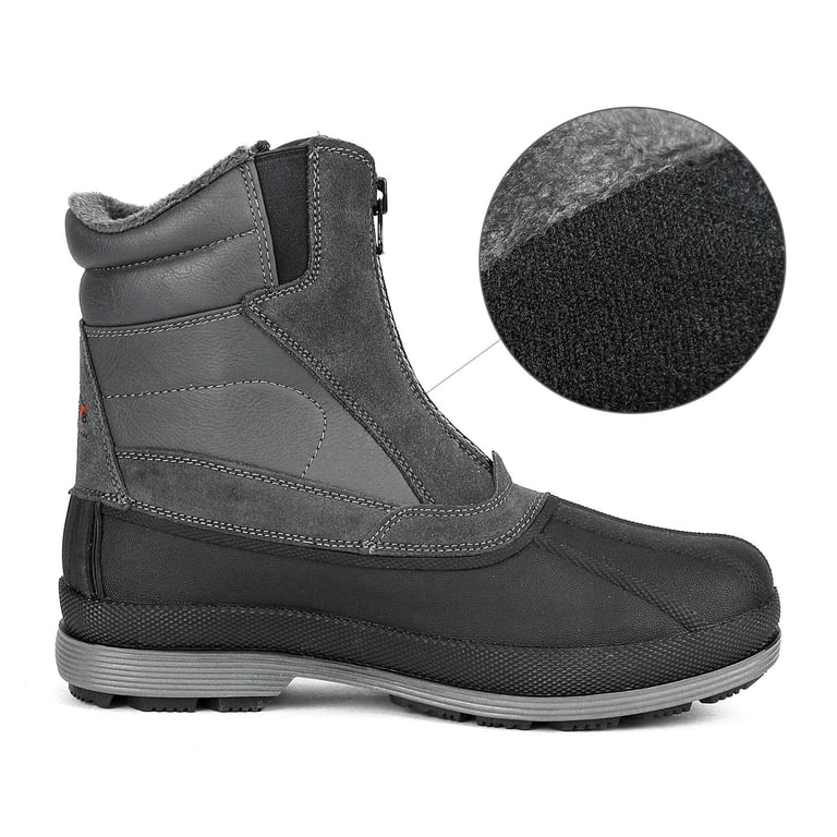 NORTIV8 Mens Snow Boots Size 13 Zip Outdoor‎ Waterproof Winter Warm Insulated NORTIV8 Mens Snow Boots Insulated Waterproof Winter Boots  main image 4