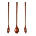 thumbnail image 6 of 3 Pcs Wooden Mixing Spoons Kitchen Soup Serving Spoons Long Handle Cooking Spoons for Kitchen Stirring Serving Cooking, 6 of 8