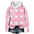 thumbnail image 2 of NAISIBABY Girls Valentine's Day Hoodie, Heart Prints Long Sleeve Fleece Lined Fall Winter Fashion Casual Tops Multicolor 9T, 2 of 5