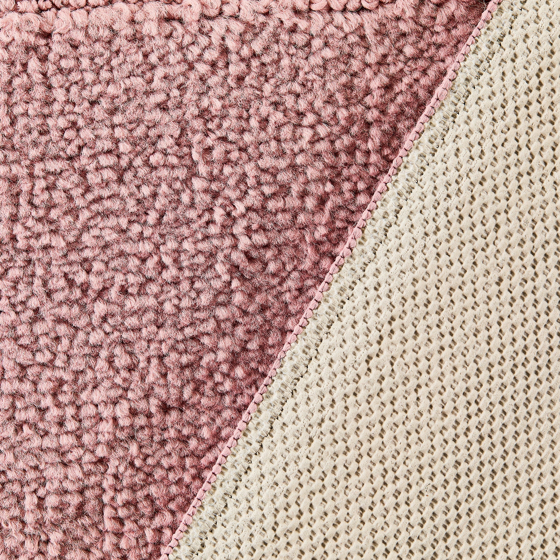 Mainstays Solid High Low Tufted Grid Mauve Pink Indoor Runner Rug, 2' x 6'