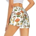 thumbnail image 3 of Disketp Mushrooms Print Women's Shorts Workout Shorts for Athletic Gym Running Shorts with Phone Pockets Small, 3 of 8