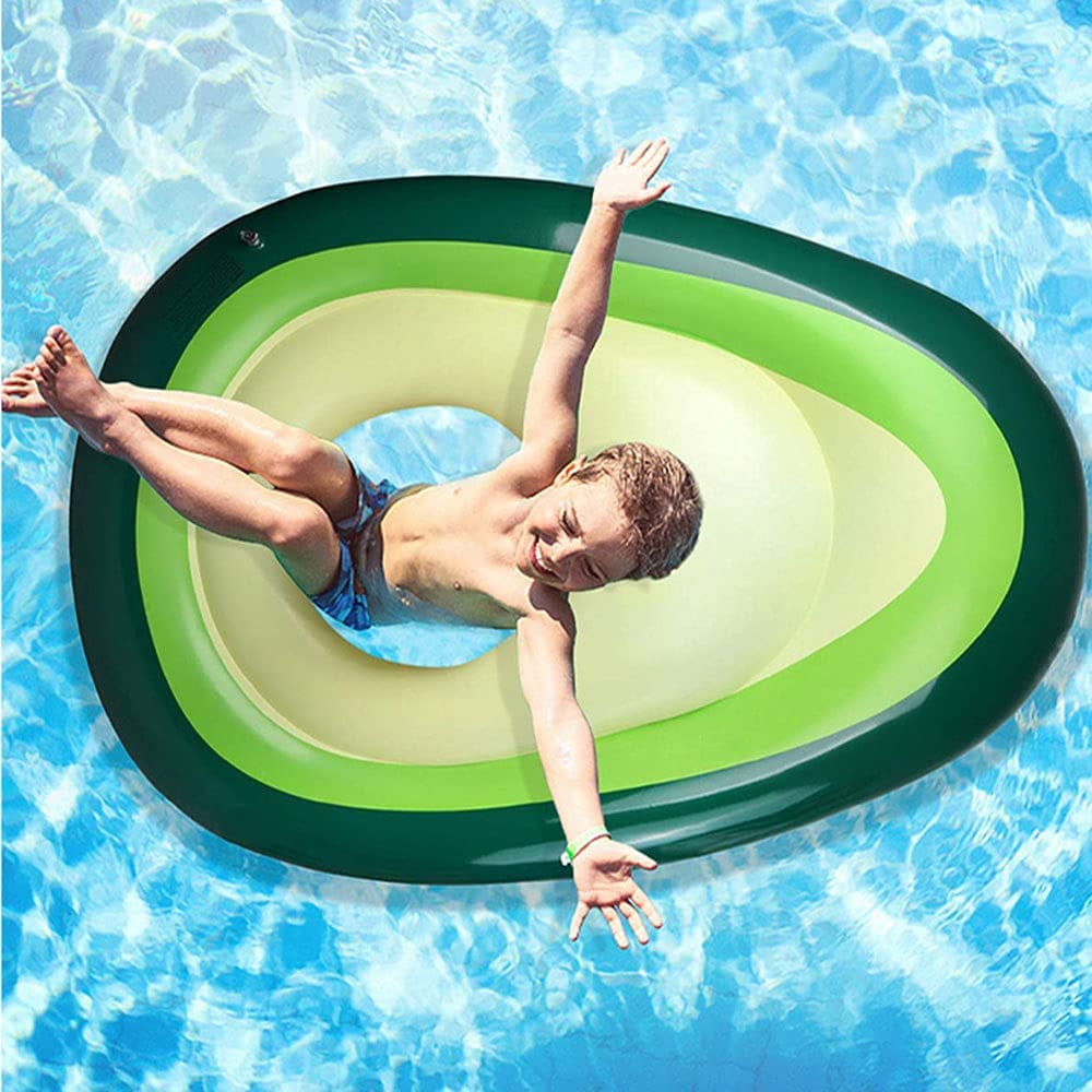 165x130cm Inflatable Avocado SwimPool Floats Raft Air Lounge Bed Swimming Beach 