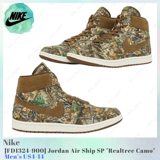 N I-K-E Jo r-dan Air Ship SP Realtree Camo FD1324-900 Men's US4-14 NEW