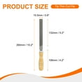 thumbnail image 2 of Uxcell 3pcs Flat Cut File 6" Double Cut Teeth High Carbon Steel with Wood Handle, 2 of 7