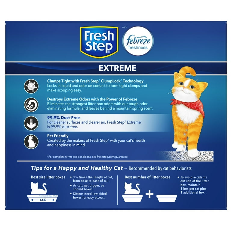 Fresh Step® Clean Paws® Cat Litter, Clumping Cat Litter with Febreze, Gain  Scent – 22.5 Pounds