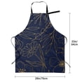 thumbnail image 2 of Cauagu Copper-Gold Gloss Outline Flower Aprons with Pockets,Waterproof Apron for Women,Kitchen Cooking Apron Adjustable Bib Aprons Chef Apron for Cooking,Drawing,Crafting, 2 of 8