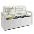 thumbnail image 2 of Toomax Foreverspring Coffre de Rangement pour Terrasse Jardin Banc, 70 Gallons Blanc, 2 of 11