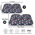 thumbnail image 3 of Balery Floral Rabbit Print Car Windshield Sun Shade,Windshield Sunshade for Car Pickup Truck SUV Accessories-, 3 of 7