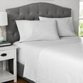 thumbnail image 2 of Mainstays 4-Piece 300 Thread Count Silver Stripe Cotton Blend Bed Sheet Set, Queen, 2 of 9