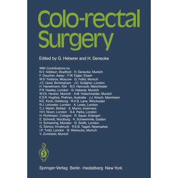 Colo-Rectal Surgery, (Paperback)