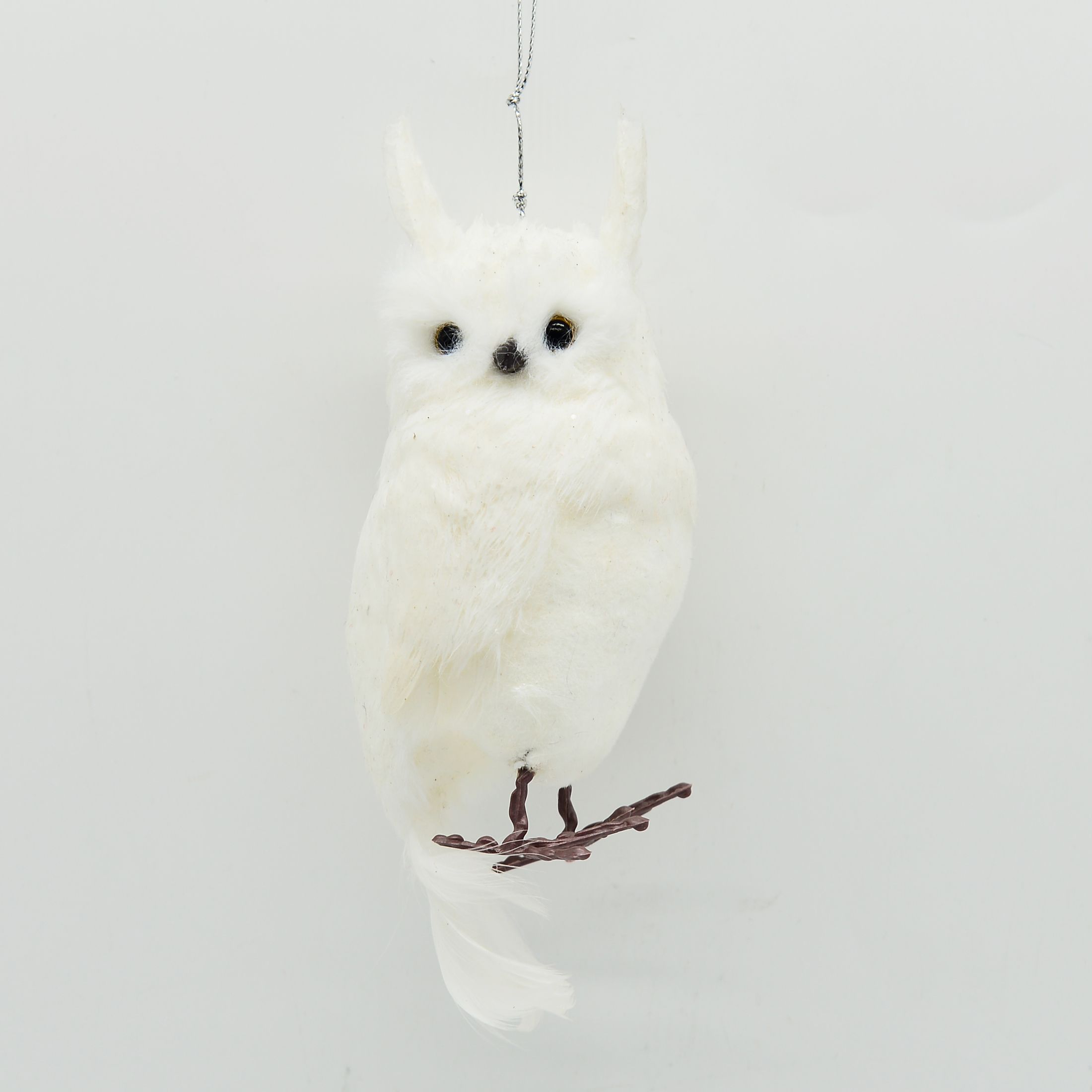Holiday Time White Owl With Gray Scarf Family Mountain Home Christmas Tree Hanging Figurine Ornament 5 1 H Walmart Com